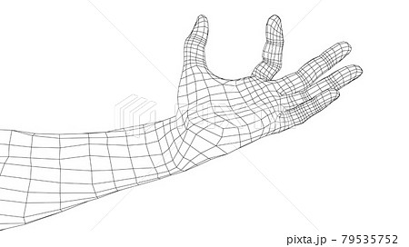 Hand hold some tiny or thin object. Vector Hand hold some tiny or thin object. Vector 79535752