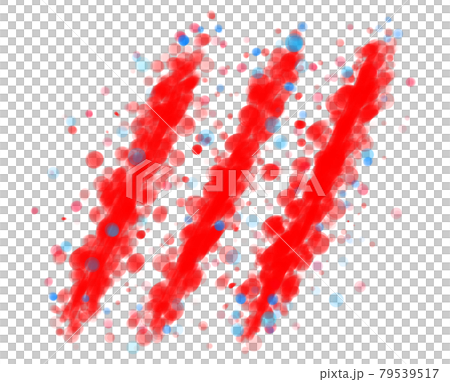 赤と青の爪痕 79539517