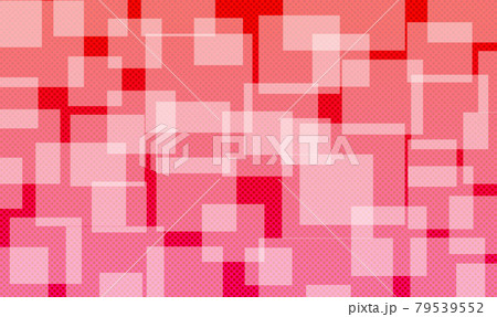 四角パターン赤い網模様背景のイラスト素材