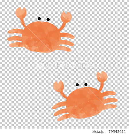 カニイラスト水彩風 79542011