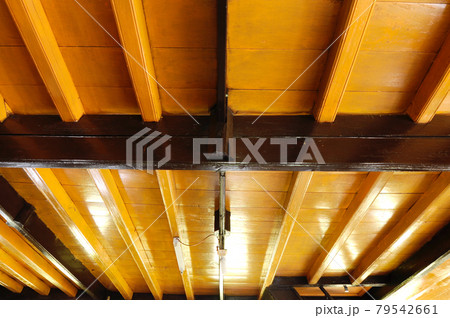 SUMATERA, INDONESIA -JUNE 10, 2014: Interior of Surau Nagari Lubuk Bauk at Tanah Datar, Sumatera Barat, Indonesia. It was place for Muslim do religious activity. 79542661