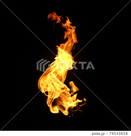 Fire flames collection isolated on black background Fire flames collection isolated on black background 79543658