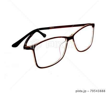 Black Eye Glasses Isolated on White 79543888