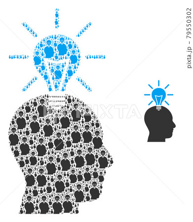 Genius Bulb Fractal Icon Composition 79550302