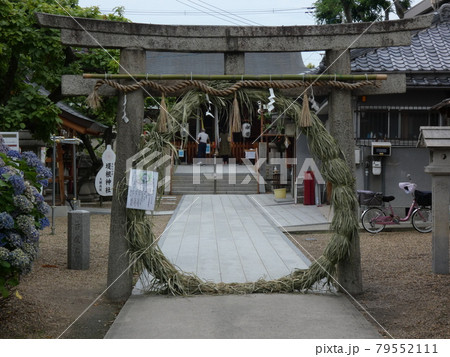 夏越の大祓いの茅の輪くぐり・堤根神社 79552111