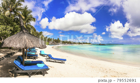 Relaxing tropical holidays . beach scenery . resorts of Mauritius island, Belle Mare beach Relaxing tropical holidays . beach scenery . resorts of Mauritius island, Belle Mare beach 79552691