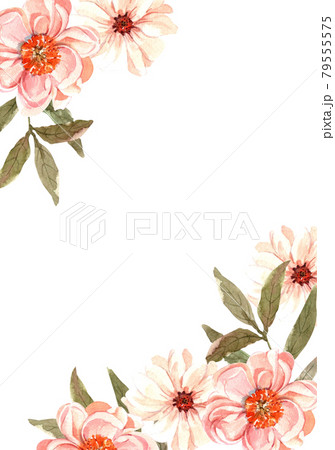 Summer Flower wedding frame watercolor 79555575