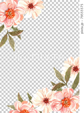 Summer Flower wedding frame watercolor 79555575