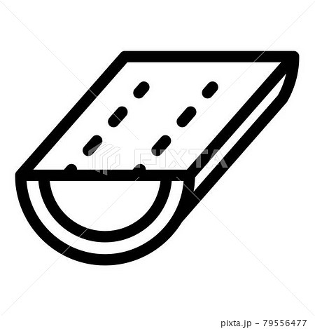 House gutter icon, outline style 79556477