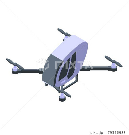 Flying taxi drone icon, isometric style 79556983