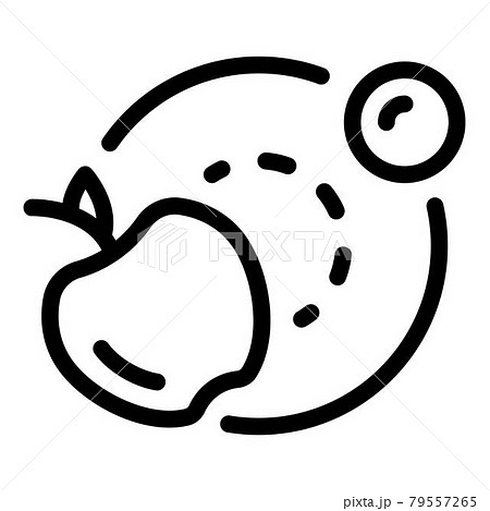 Apple gravity solar system icon, outline style 79557265