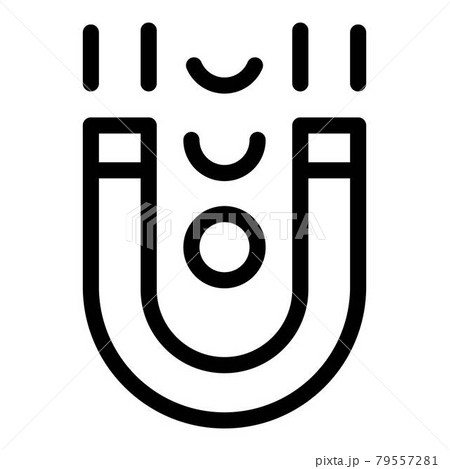 Sphere gravity magnet icon, outline style 79557281