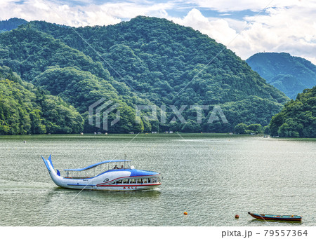 初夏の相模湖　くじら丸　神奈川県 79557364