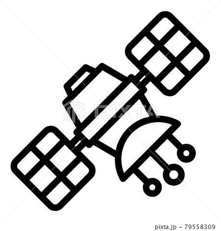 Satellite station icon, outline style 79558309