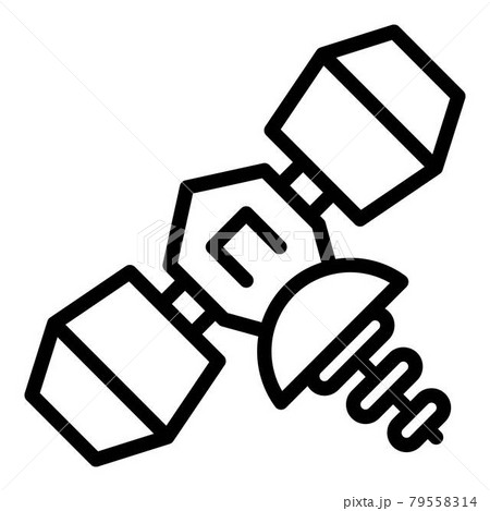 Radio satellite icon, outline style 79558314