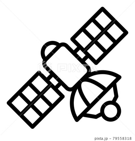 Antenna satellite icon, outline style 79558318