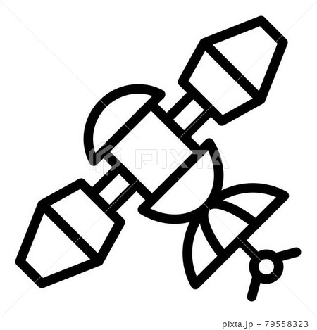 Dish satellite icon, outline style 79558323