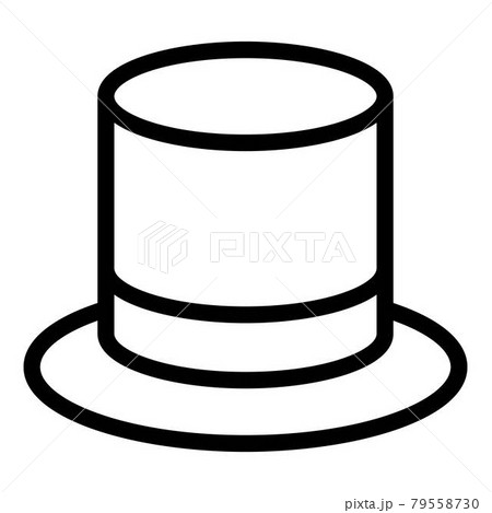 Top hat icon, outline style 79558730