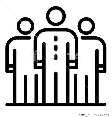 Teamwork social service icon, outline style 79558774