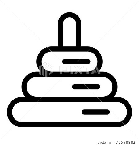 Kid toy pyramide icon, outline style 79558882