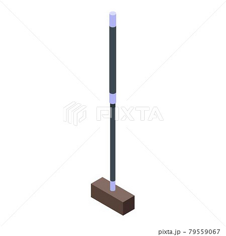 Croquet mallet icon, isometric style 79559067