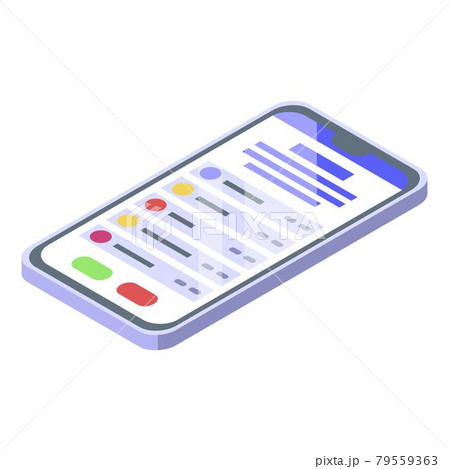 Call center smartphone icon, isometric style 79559363