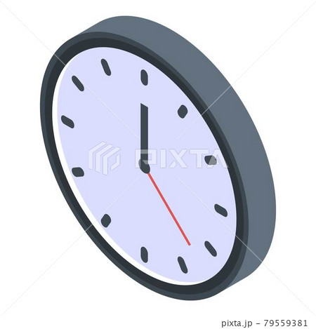 Office wall clock icon, isometric style 79559381
