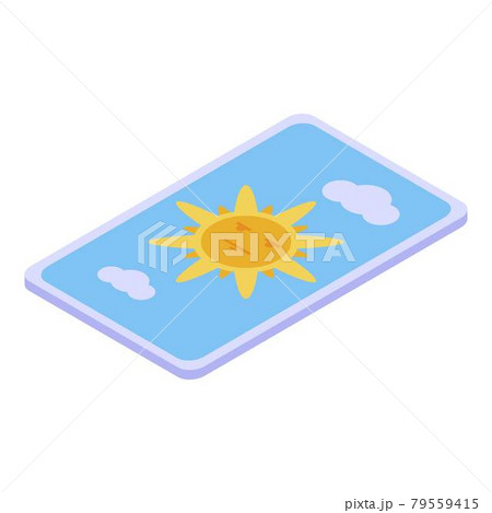 Fortune teller card icon, isometric style 79559415