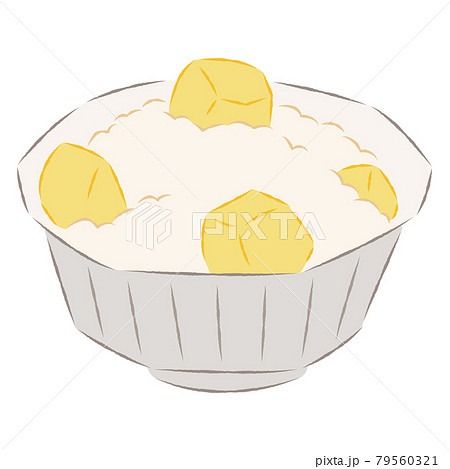 栗ご飯のイラストのイラスト素材