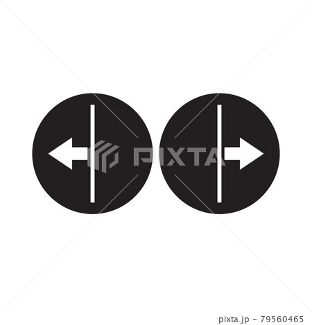 Left and right sign symbol logo design template Left and right sign symbol logo design template 79560465