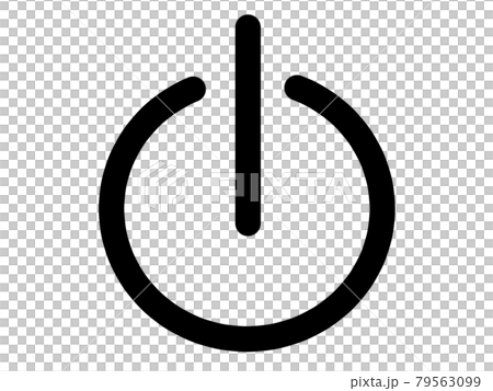 電源マークのイラスト素材 電源マークのイラスト素材 79563099