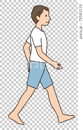 Walking posture explanatory diagram How to walk 79563518