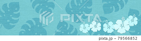 ハワイアンな背景デザイン バナー用のイラスト素材