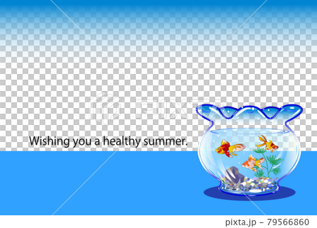 Summer greeting card, goldfish 79566860