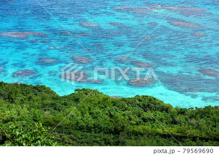 沖縄・宮古島の美しい珊瑚礁の海　0113 79569690