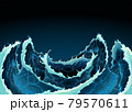 Agitated ocean waves 79570611