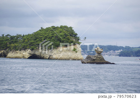 松島の中でも最も有名な仁王島 79570623