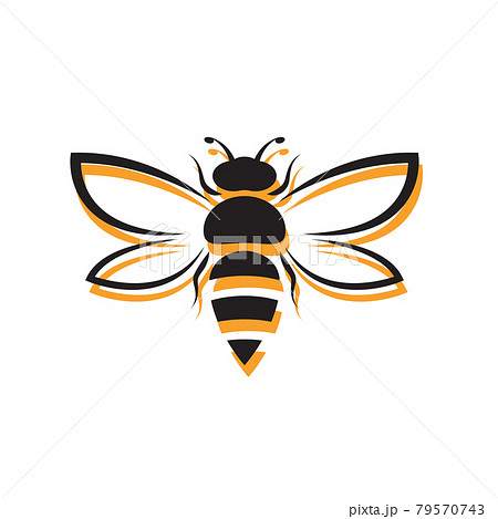 Vector of bee design on white background. Easy editable layered vector illustration. Animal. Insect. 79570743