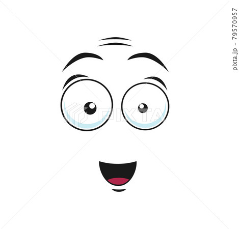 Emoji with shocked facial expression isolated icon Emoji with shocked facial expression isolated icon 79570957