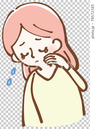 泣く女性　イラスト 79572385