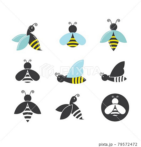 honey Bee Logo Template vector icon illustration 79572472