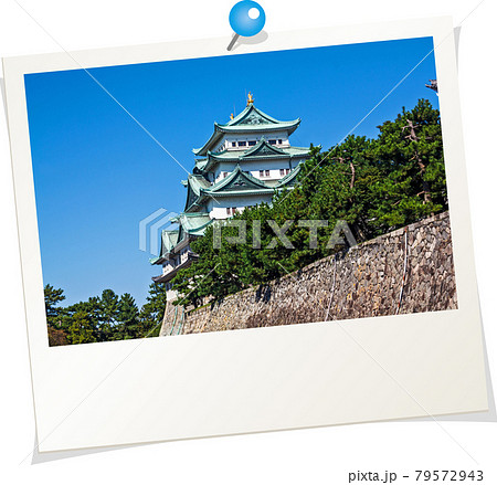 ポラロイド風写真 愛知県 名古屋城 ポラロイド風写真 愛知県 名古屋城 79572943