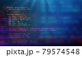 Abstract programming illustration. Cloud technology data security concept. Binary code internet technology. Cloud network and business technology. 79574548