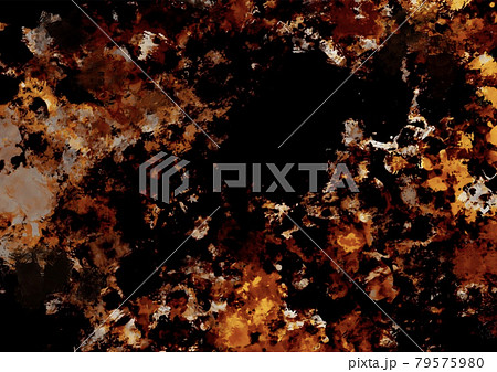 暗闇に光るオレンジの幻想的なキラキラ宝石テクスチャ背景 79575980