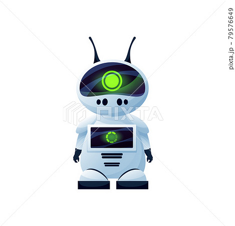 Digital robot with antennas on head isolated toy 79576649