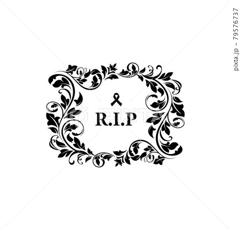 Funeral card, vintage condolence floral wreath 79576737