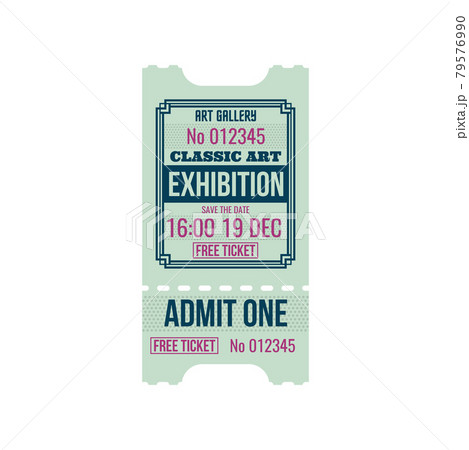 Retro ticket to classic art exhibition, admit one 79576990