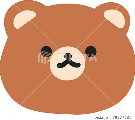 Cute Bear Icon Loose Hand Painted Stock Illustration