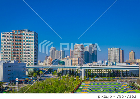 【東京の都市風景】有明ガーデンから東雲方向の眺望 79577362