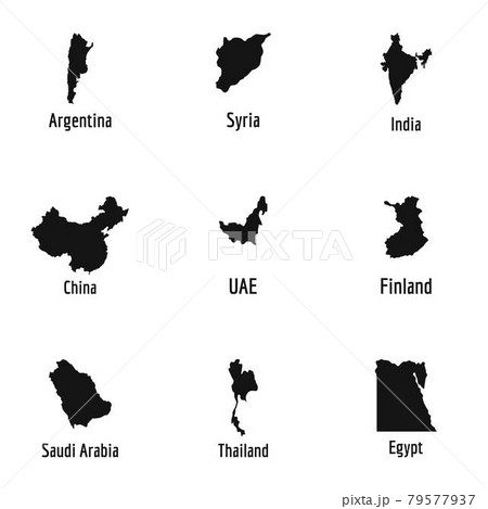Recipient country icons set, simple styleのイラスト素材 [79577937] - PIXTA